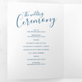 Programme Trois Volets Wedding renewal ceremony blue and white program (Intérieur en premier)