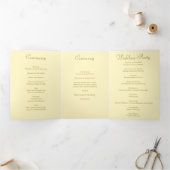 Programme Trois Volets Yellow Rose Wedding (Intérieur)