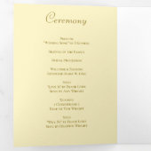 Programme Trois Volets Yellow Rose Wedding Programs (Intérieur en premier)
