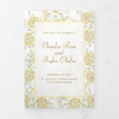 Programme Trois Volets Yellow Rose Wedding Programs (Page de couverture)