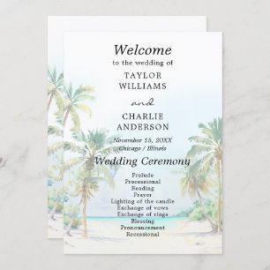 Programme Tropical Beach Destination Wedding Program