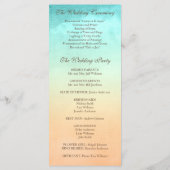 Programme Tropical Beach Palm Tree Wedding (Dos)