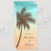 Programme Tropical Beach Palm Tree Wedding (Devant / Derrière)