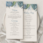 Programme Tropical Beach Palm Wedding