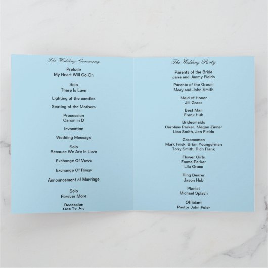 Programme Tropical Beach Seashell Wedding (Intérieur)