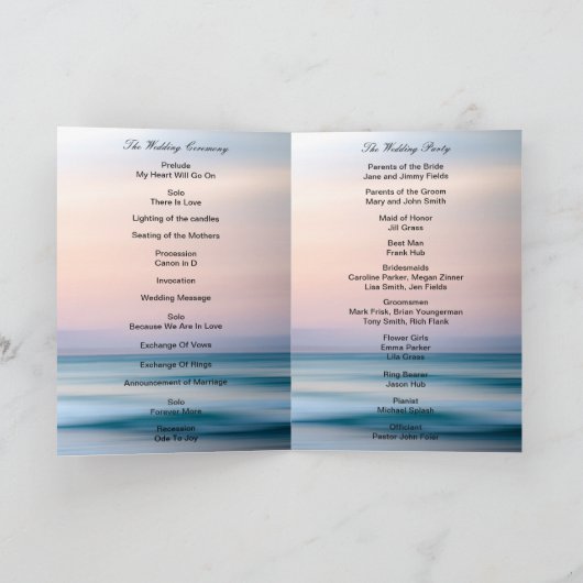 Programme Tropical De Mariage De Plage De Sable Et (Intérieur)