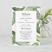 Programme Tropical feuille Frame. Mariage botanique (Debout devant)