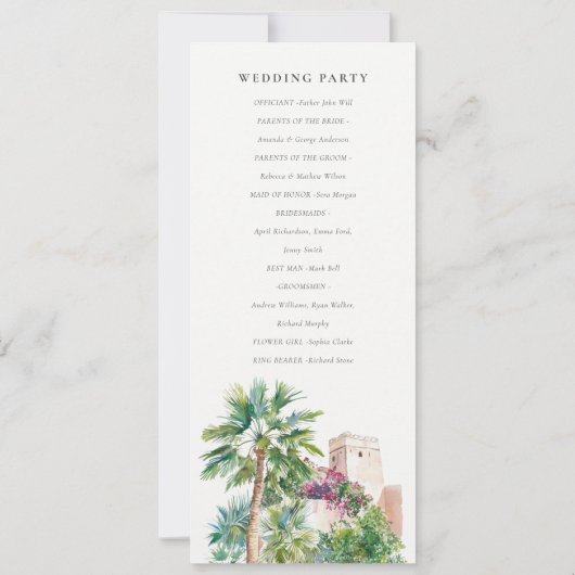 Programme Tropical Marocain de Mariage de Portes (Dos)