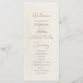 Programme Tropical Palm Leaf Desert Wedding (Devant)