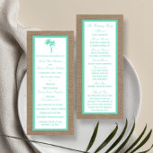 Programme Tropical Palm Tree Beach Wedding