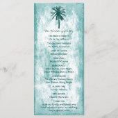Programme Tropical Palm Tree Beach Wedding (Dos)