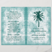 Programme Tropical Palm Tree Beach Wedding (Devant)