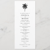 Programme Tropical Palm Tree Wedding (Devant)