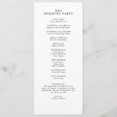 Programme Tropical Palm Tree Wedding (Dos)