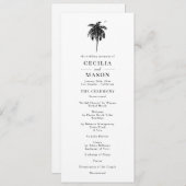 Programme Tropical Palm Tree Wedding (Devant / Derrière)