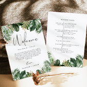 Programme Tropical Summer Wedding Welcome Carte sa