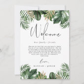 Programme Tropical Summer Wedding Welcome Carte sa (Devant)