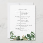 Programme Tropical Summer Wedding Welcome Carte sa (Dos)