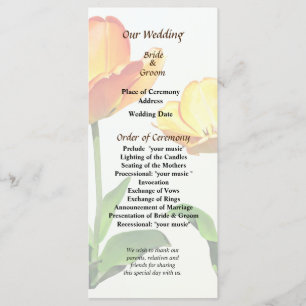 Programme Tulipes grand et mariage court
