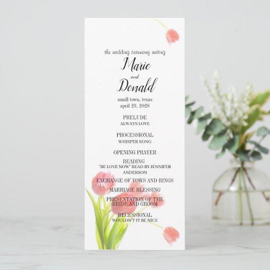 Programme Tulipes roses douces (Debout devant)