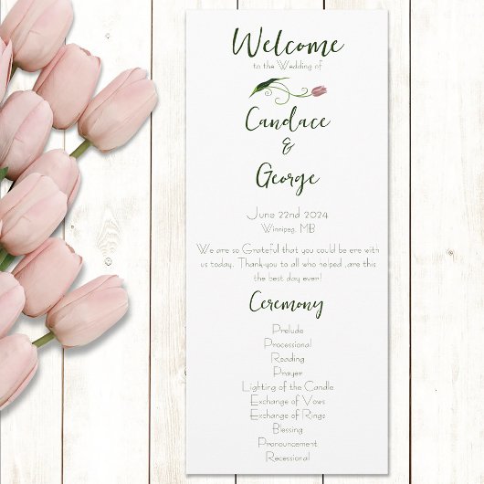 Programme Tulipes roses florales