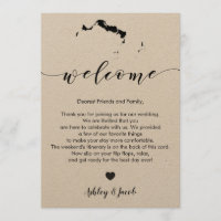 Turks & Caicos Mariage Bienvenue Lettre & Itinérai