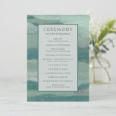 Programme Turquoise Absract Coastal Chic Mariage moderne (Debout devant)