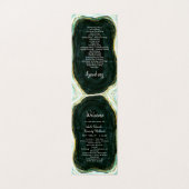 Programme turquoise de cérémonie des Mariages d'âg (Outside Unfolded)