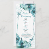 Programme turquoise de Quinceanera Florale (Dos)