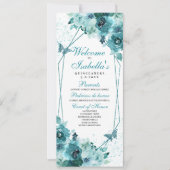 Programme turquoise de Quinceanera Florale (Devant)