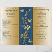 Programme turquoise et Gold Floral Wedding (Dos)