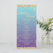 Programme Turquoise et violet rustique Ombre" Mariage (Debout devant)
