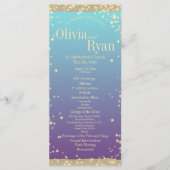 Programme Turquoise et violet rustique Ombre" Mariage (Devant)