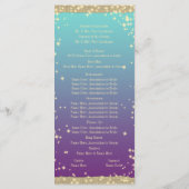 Programme Turquoise et violet rustique Ombre" Mariage (Dos)
