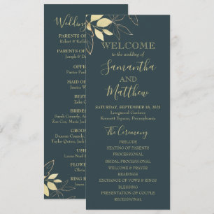 Programme Turquoise foncé et Mariage botanique de feuillage 