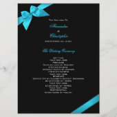 Programme Turquoise Ribbon Wedding (Devant)