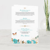 Programme Turquoise Rose Gold Tiara Butterfly Quinceanera (Dos)