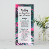 Programme Turquoise rose Tropical Summer Palm Tree Fronds (Debout devant)