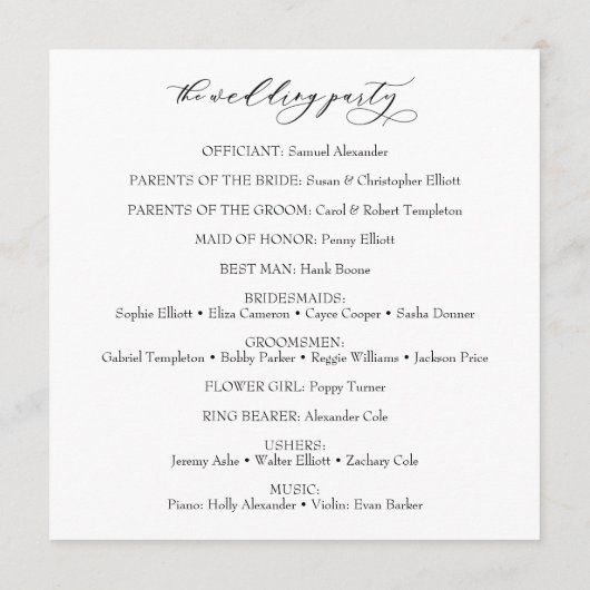 Programme Typographie de calligraphie simple et élégante noi (Dos)