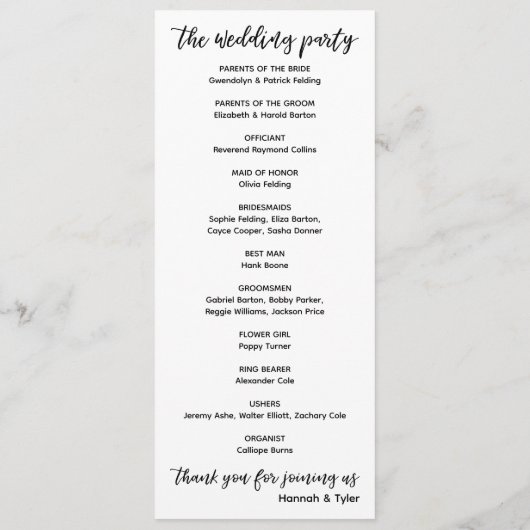 Programme Typographie d'écriture moderne Simple Blanc (Dos)