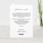 Programme Typographie Laurel Wreath Monogramme Mariage photo (Dos)