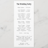 Programme Typographie manuscrite décontractée blanc et noir (Dos)