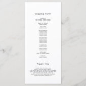 Programme Typographie Photo Cérémonie de Messe moderne Maria (Dos)