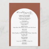 Programme Typographie simple, Arche élégante en terre cuite (Dos)