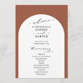 Programme Typographie simple, Arche élégante en terre cuite (Devant)