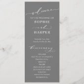 Programme Typographie simple, Calligraphie élégante Gris (Devant)