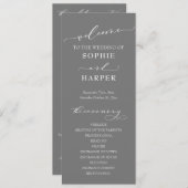 Programme Typographie simple, Calligraphie élégante Gris (Devant / Derrière)