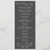 Programme Typographie simple, calligraphie élégante grise (Dos)