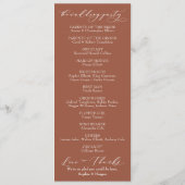 Programme Typographie simple, Calligraphie Élégante Terracot (Dos)