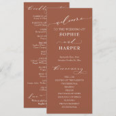 Programme Typographie simple, Calligraphie Élégante Terracot (Devant / Derrière)